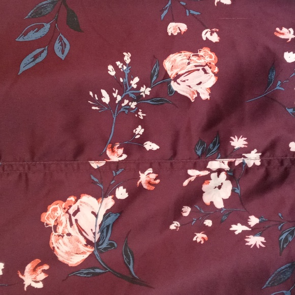 ana silky floral jacket zip front size L - Picture 3 of 4